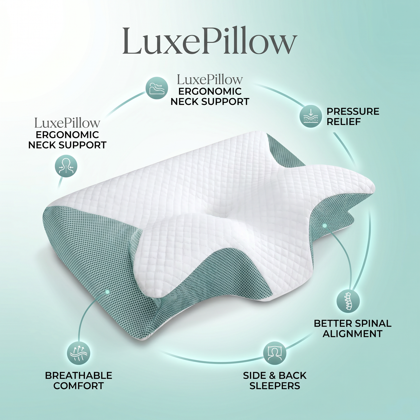Butterfly Memory Foam Neck Pillow