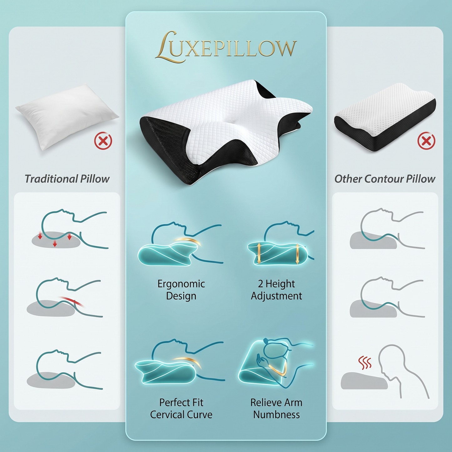 Butterfly Memory Foam Neck Pillow
