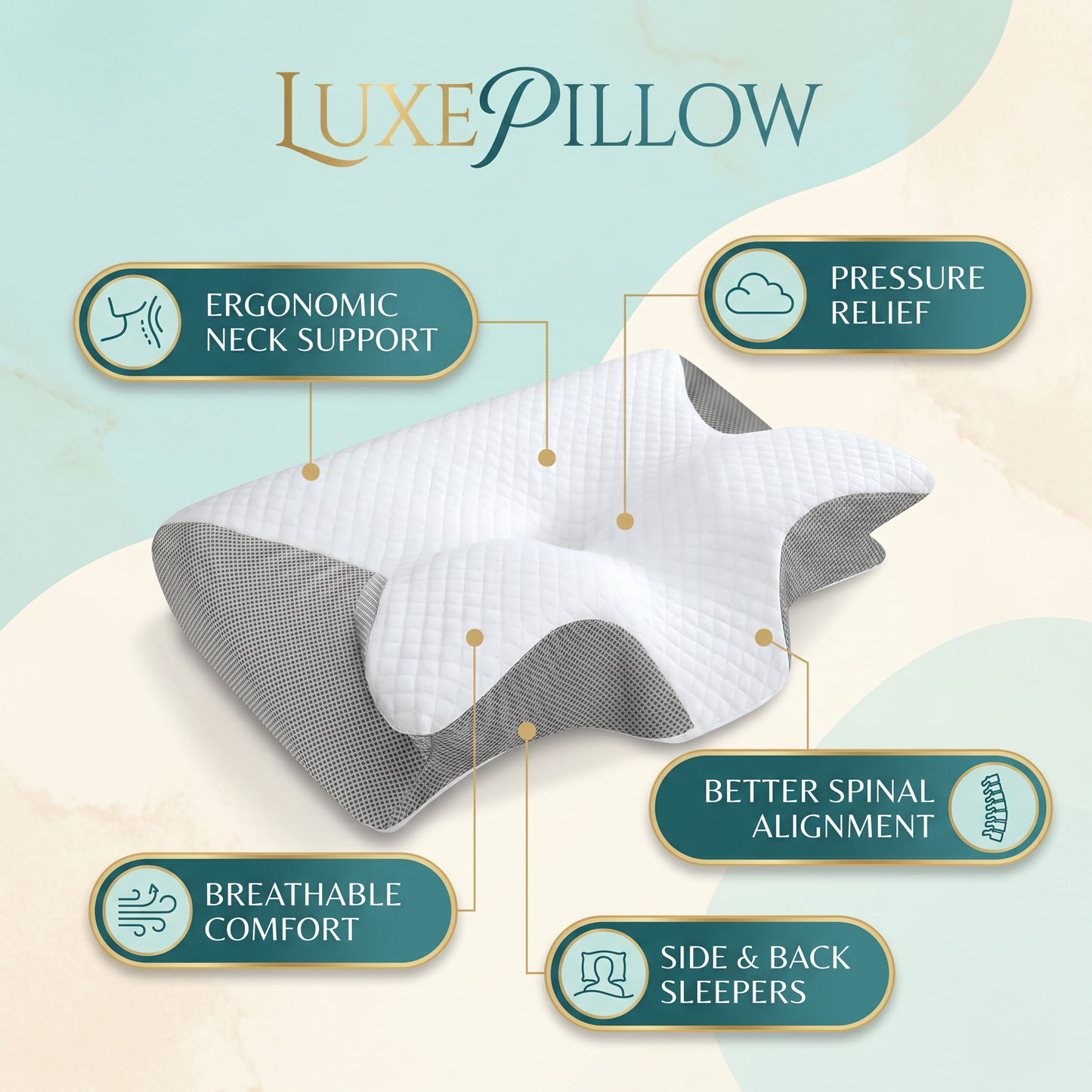 Butterfly Memory Foam Neck Pillow
