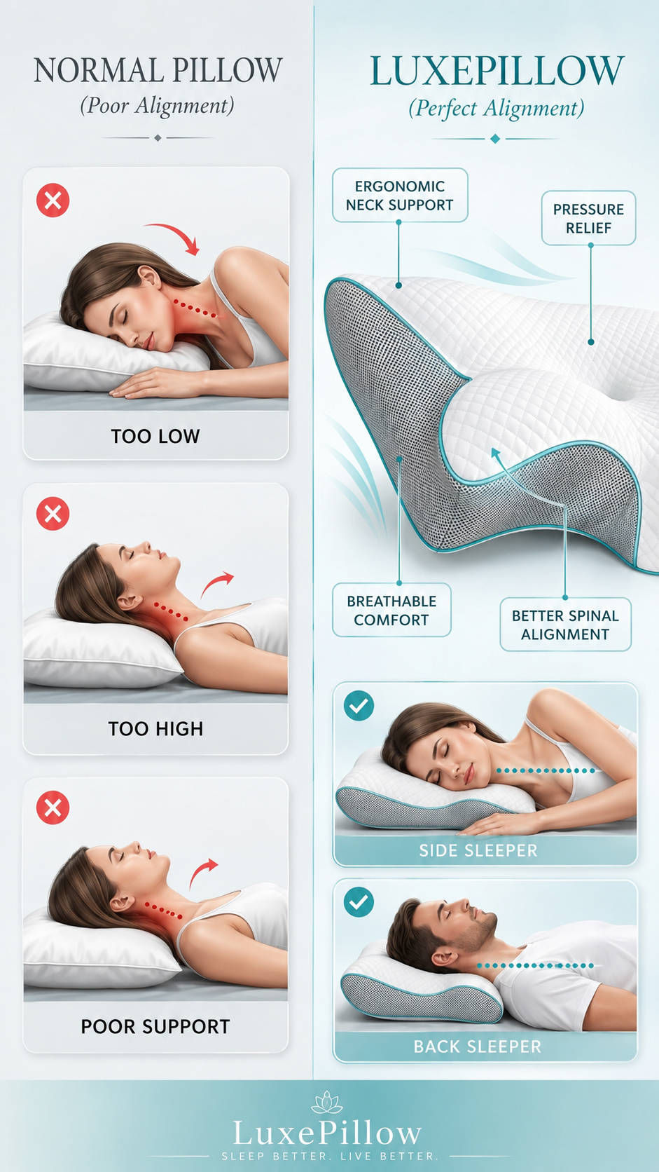 LuxePillow™ Butterfly Neck Support Pillow